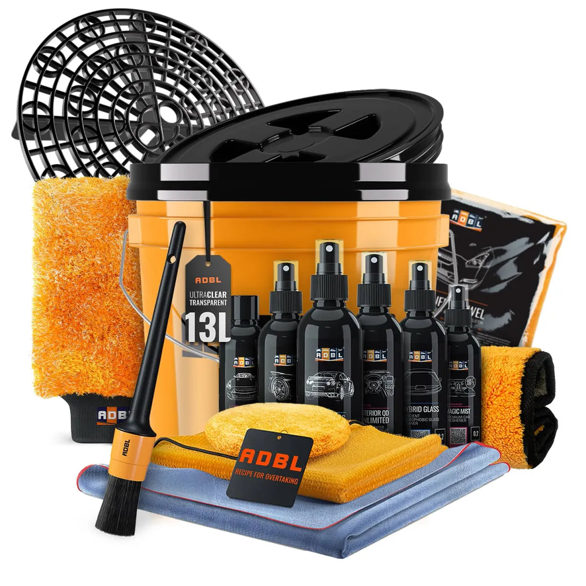 ADBL Exterior Experience Set 16-teilig mit 13L-Wascheimer + Interior Set