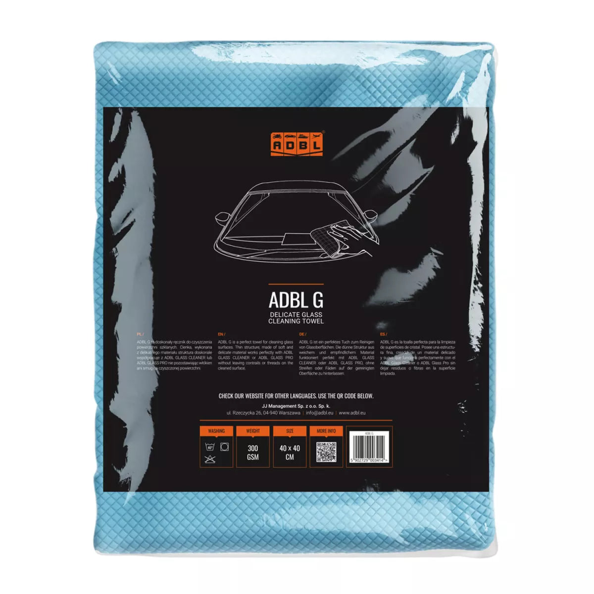 ADBL G Spezial-Glasreinigungstuch 300GSM 40×40